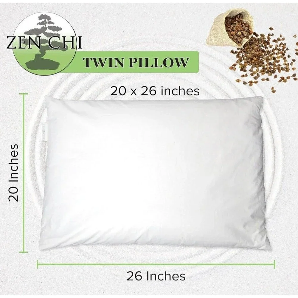 ZEN CHI Buckwheat Pillow - Organic Twin Size (20
